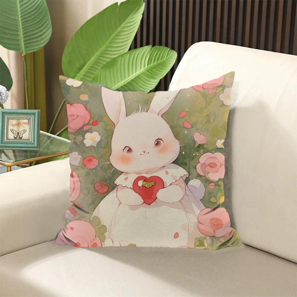 Animal Rabbit Deer Flower Elegant Room Cushions Covers Decorative Pillows for Sofa Cushion Cover  ×  Pillow Cases × Stuffed