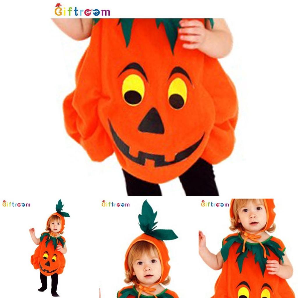 Orange Pumpkin Adorable Costume For Kids Perfect For Halloween Parties And Events