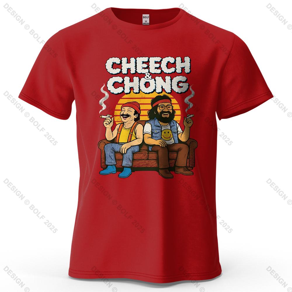 

Чоловіча футболка з мультяшним принтом CHEECH & CHONG 100% бавовна Оверсайз Ретро Смішні Графічні Футболки для Жінок Топи Футболки Вуличний одяг M