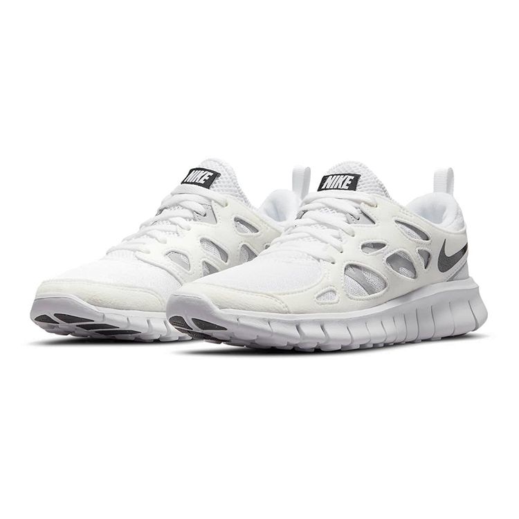Nike Free Run 2 GS Bílá Černá Dětské Tenisky Vlčí Šedá DD0163-100