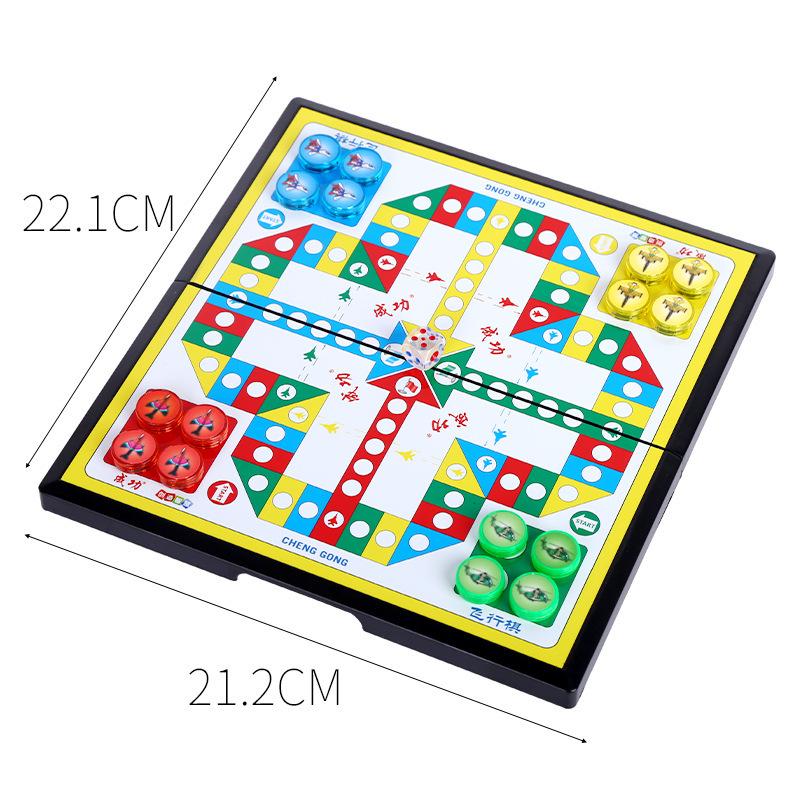 Compact Magnetic Folding Checkers: Parent-Child Educational Game for Adults & Kids.