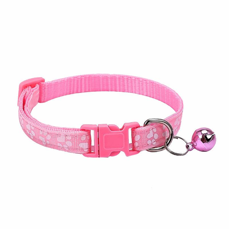 Obojky pro psy pro malé kočky s nastavitelným psím štěnětem Bling Paw Prints Bell Breakaway