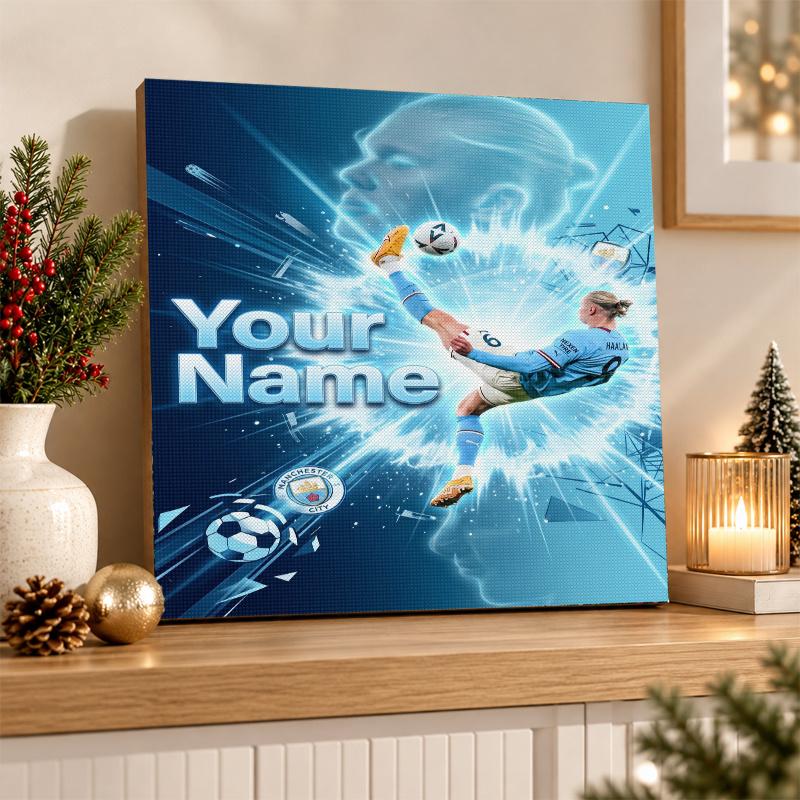 Erling Haaland Custom Name Text 5D Diamond Painting Kit DIY Full Drill Diamond Art Decoration