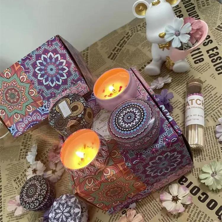 1pc soybean wax dried flower aromatherapy candle birthday gift fragrance