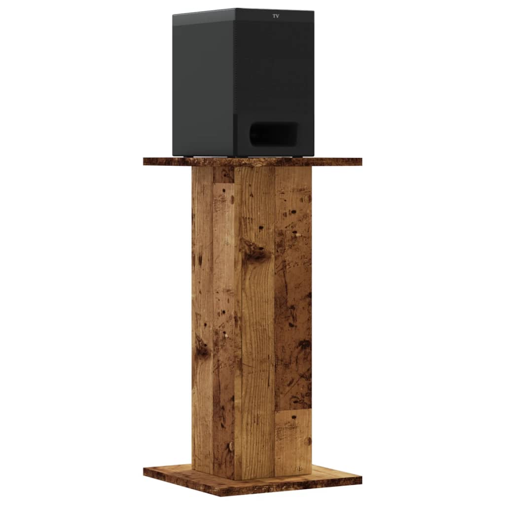 Speaker Stands (2 Pcs) Vintage Wood Look 30 X 30 X 60 Cm