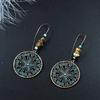 GemChic Women's New Vintage Circular Creative Flower Earrings Ethnic Fashion Hook Earrings Birthday Christmas Jewelry Gift