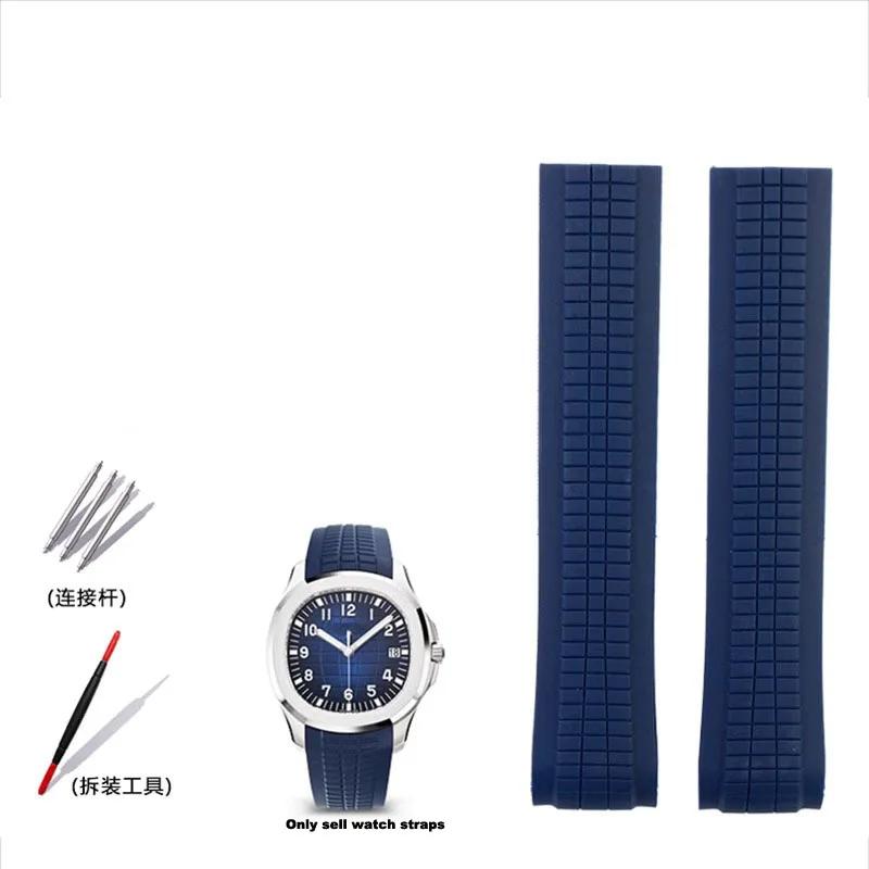 Weiches und elastisches Silikon-Gummi-Uhrenarmband für Patek Philippe 5167R Grenade Aquanaut Serie 21MM Uhrenarmband
