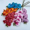 Set of 7-Head 3D Phalaenopsis Artificial Flowers for Home & Wedding Decor