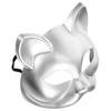 Blank Cat Face Mask Half Plastic Lightweight Paintable Halloween Party Cosplay Masquerade Animal Mask Masks