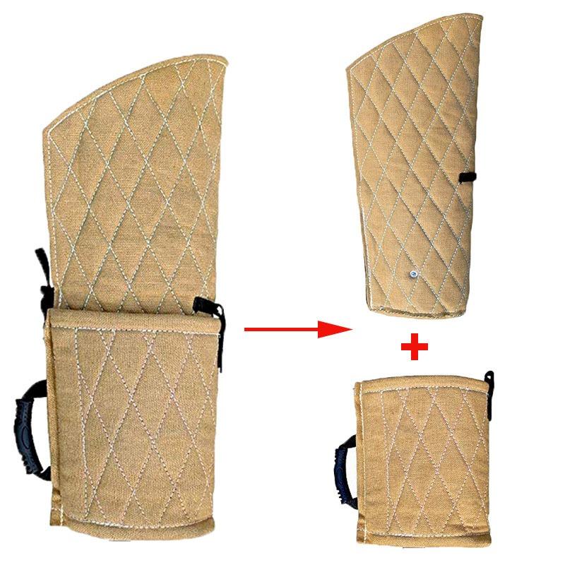 Durable Jute Dog Bite Sleeve Arm Protection With Handle Guard Dog Bite Training Set Thickened Safety Pet Training Equipment жёлтый