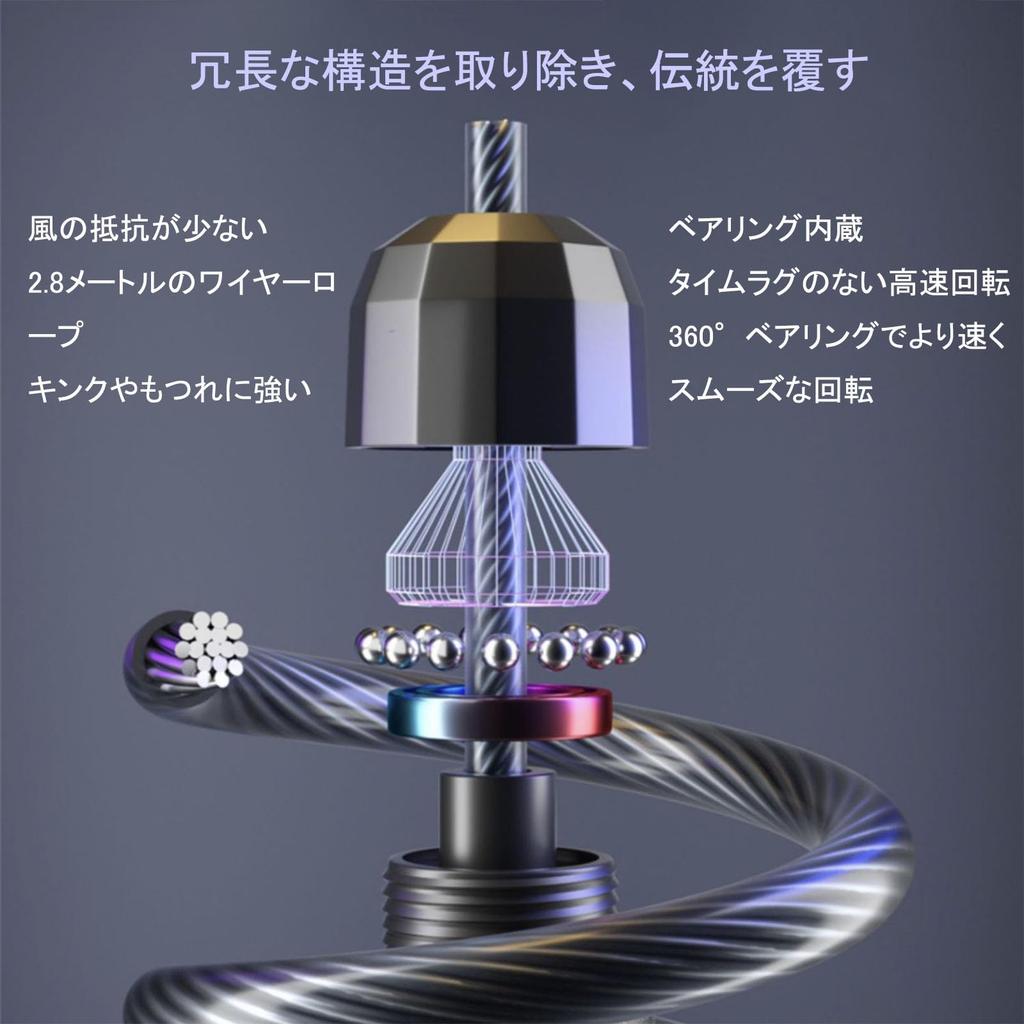 Skipping Rope for Training Rope Length 2.8m Adjustable Length Ergonomic