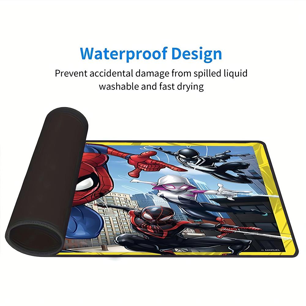 Spiderman Adventures Large Gaming Mouse Pad Nonslip Rubber Base Waterproof Desk Mat For Office Pc Laptop