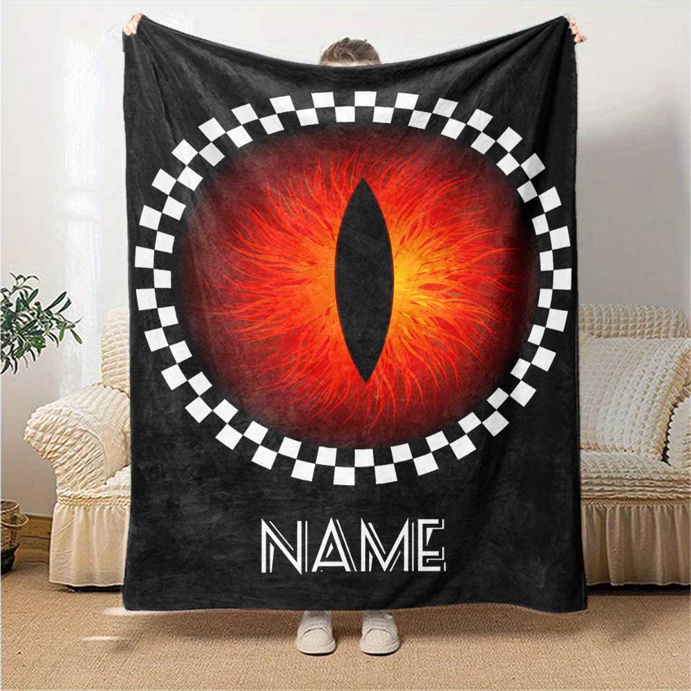 Warner (10) Customize Your Name Blanket Throw Customizable Blanket Soft & Cozy for Living Room Couch Sofa Home Decor Four Seasons Multipurpose