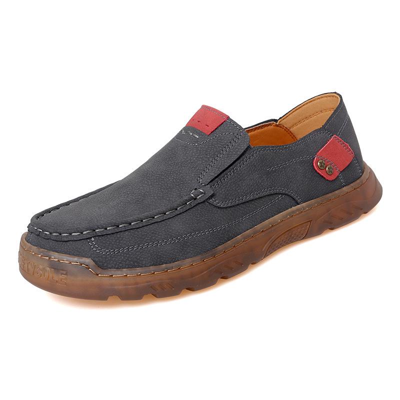 2024 Men s Four Seasons Low-Top Lightweight Non-Slip Outdoor Casual Driving Shoes 43 серый