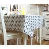 Modern Simple Marine Whale Lace Linen Tablecloth Dining Coffee Table