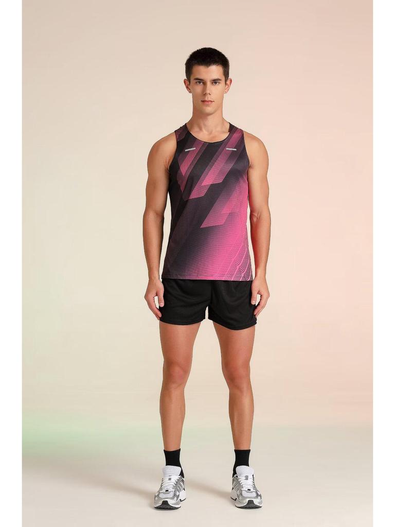 Unisex Track & Field Training Set: Vest & Suit for Marathon and Running Sportswear.
