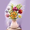 Flower Bouquet Building blocks Eternal Flower Rose Sunflower Plant Model Bricks Set With Vase DIY Toys For Kids Children Gifts