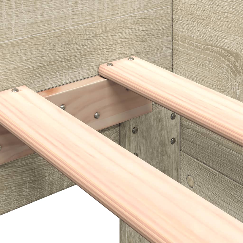Bed Frame without Mattress Sonoma Oak 90 x 190 cm Engineered Wood