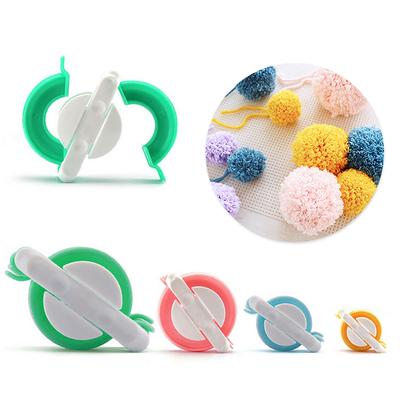 4 Stück/Set Webwerkzeug Pompon Flechter Strickwolle Ball Herstellungsmaschine Pompon Maker 38mm 48mm 68mm