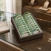 20Slot Bracelet Tray WoodGrain Organizer textileLined Bangle Box