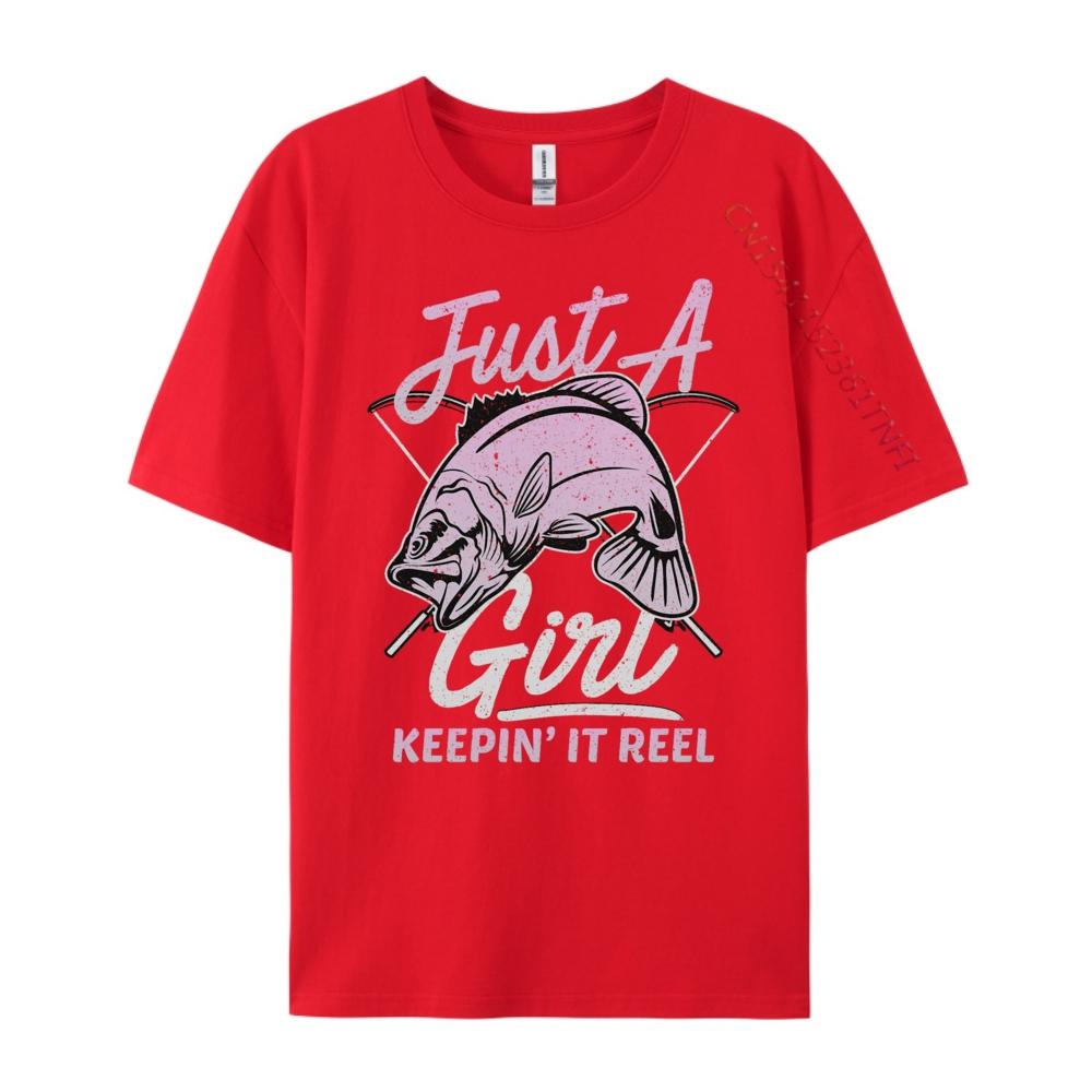 

Cute Fishing Keeping It Reel Purple Pink Graphic Tee Shirt Cotton Comfort Streetwear S