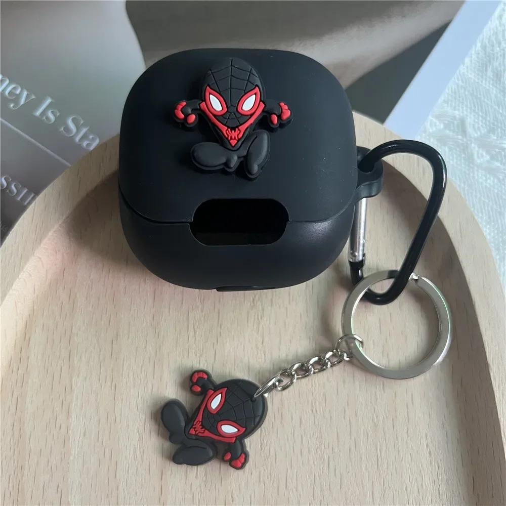 New For Anker Soundcore Liberty 4 NC Headphone Case Cartoon Silicone Blutooth Earbuds Charging Box Protective Shell With Keyring