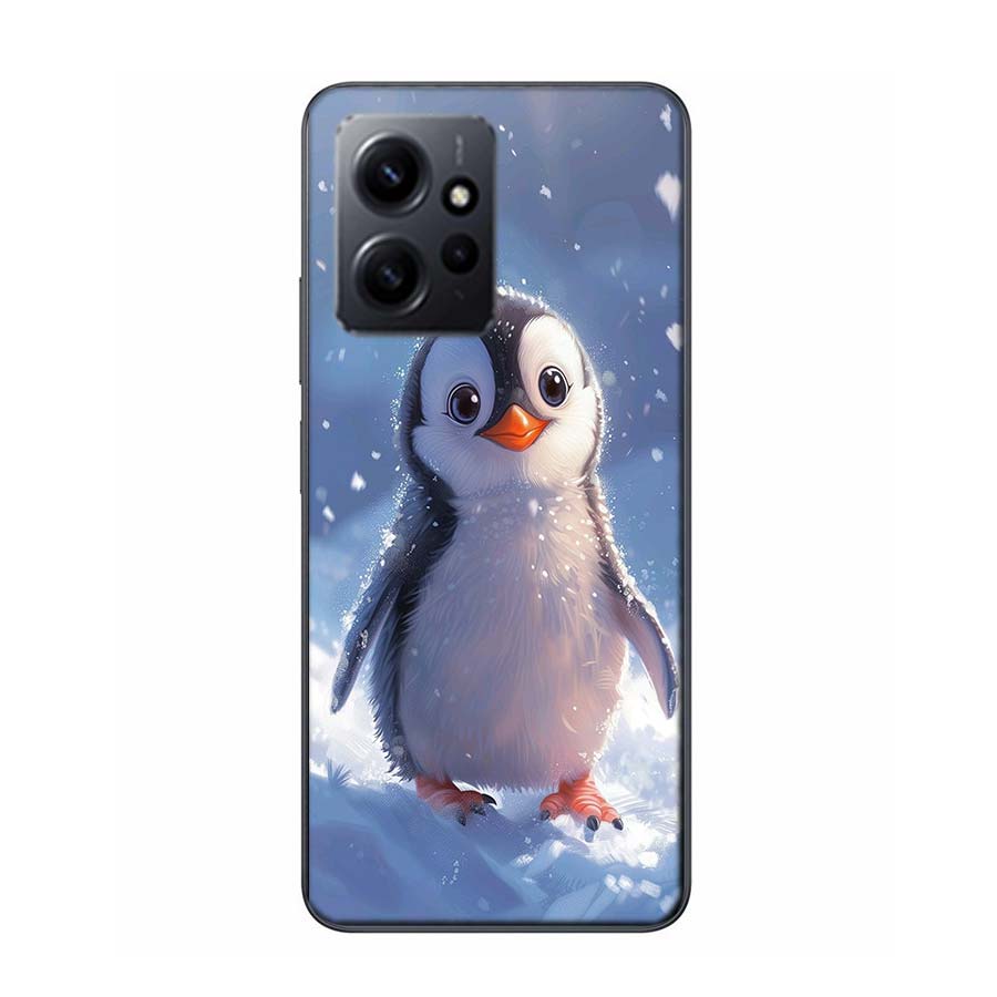 Cute Little Penguin Phone Case For Redmi Note 14 15 Pro 5G 13 12 Pro Plus 11 11T 11E 11S 10 Pro 10S 9 9S Cover Cell Clear TPU Ca