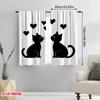 2pcs,2D Plane Printing Popular Curtains Feline Romance Polyester Easy Install (without Rod) Decorations Outdoor for Living Room,