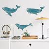 3 Pcs Wooden Whale Wall Art Nautical Whale Wall Decor Rustic Vintage Beach Ocean Wall Hanging Sculpture for Living Room Bathroom Bedroom Lake House