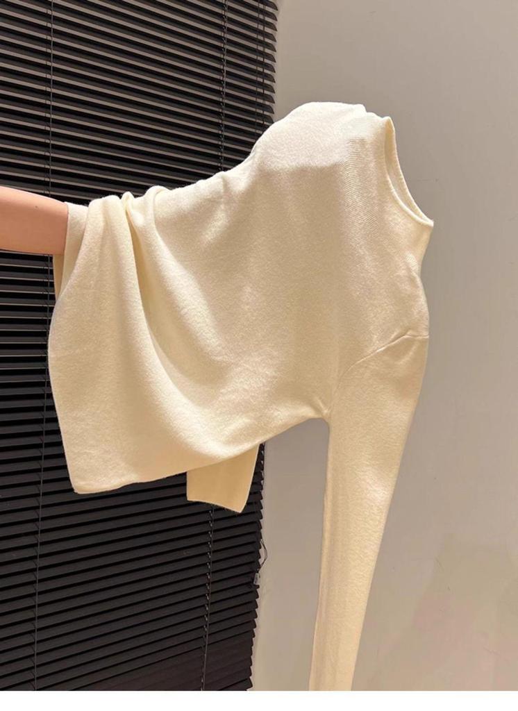 Women's Luxury Slim-Fit Stand-Up Collar Sweater – Soft Knit Long-Sleeve Base Layer for Autumn/Winter