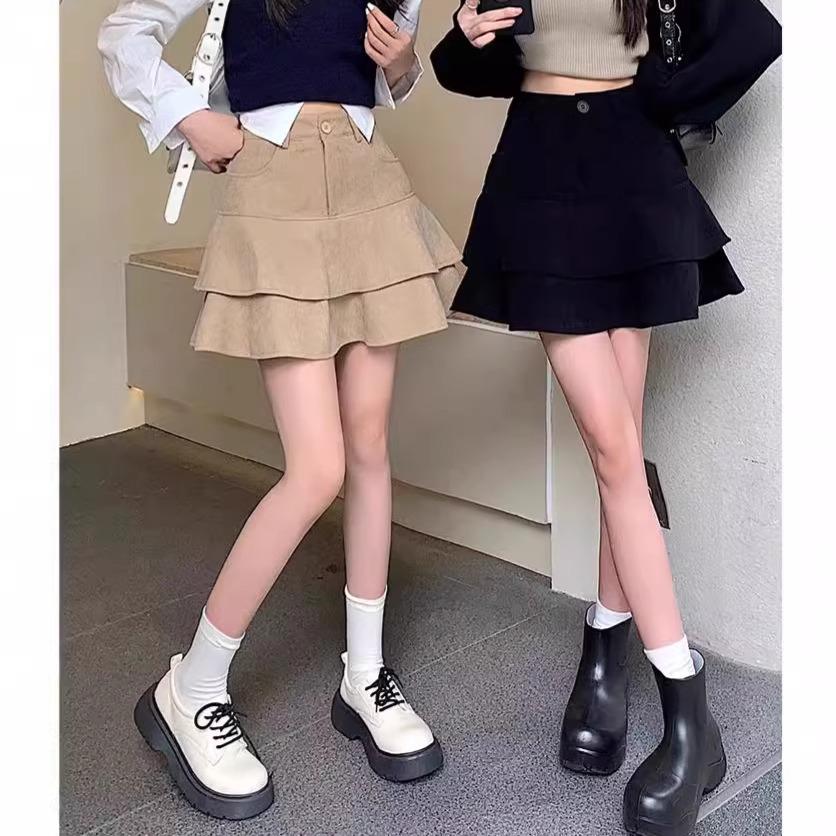 

Women s High Waist Corduroy Pleated A-Line Skirt - Autumn/Winter 2024 S