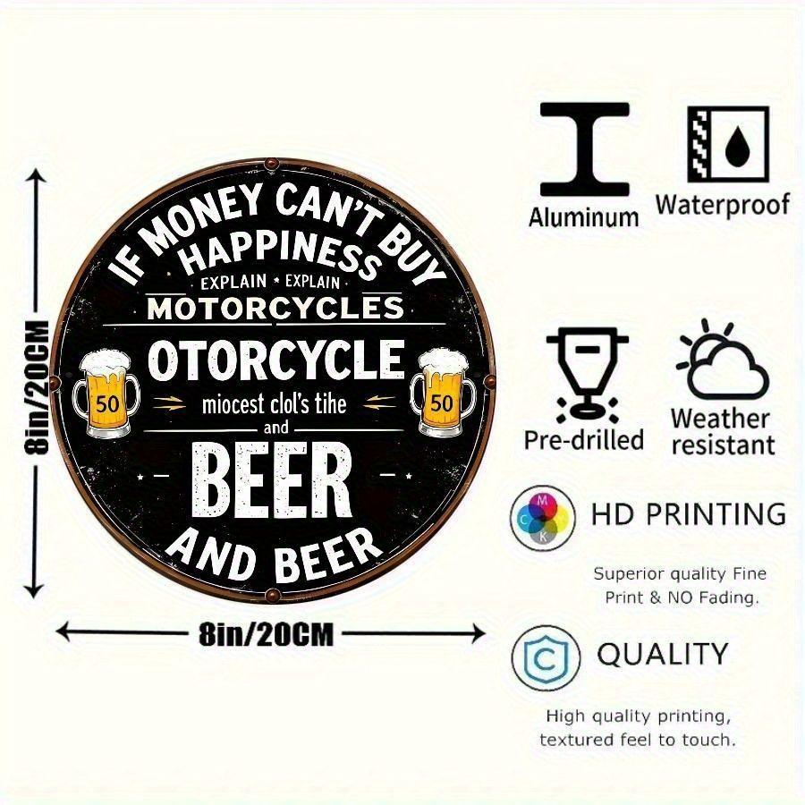 Segno in Latta Metallico Birra Decorazione Murale 20x30cm