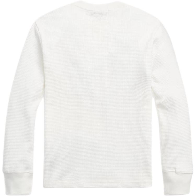 Polo Ralph Lauren Solid Color Crew Neck Pony Embroidered Long Sleeve Sweatshirt Kids Sweatshirt White 323920629-002