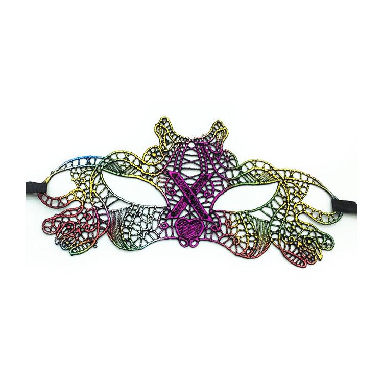 Sexy Cosplay New Halloween Colorful Bronzing Lace Eye Mask Sexy Masquerade Party Unshaped Mask Festival Supplies