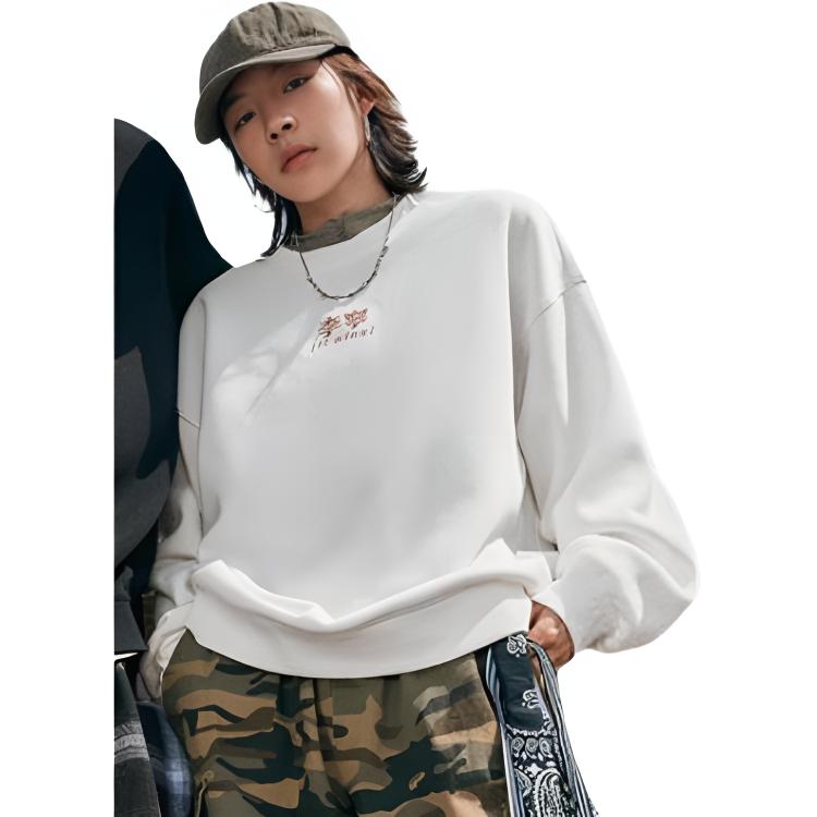 Li Ning Sports Life Collection Sweatshirt Unisex Ivory AWDU925-2
