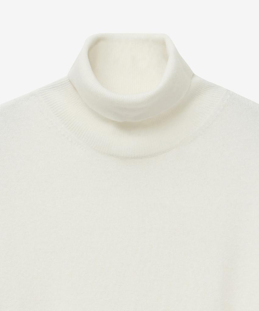 Tienjiti Cashmere Turtleneck Knit Top (Cream) Tnsw5F107Iv