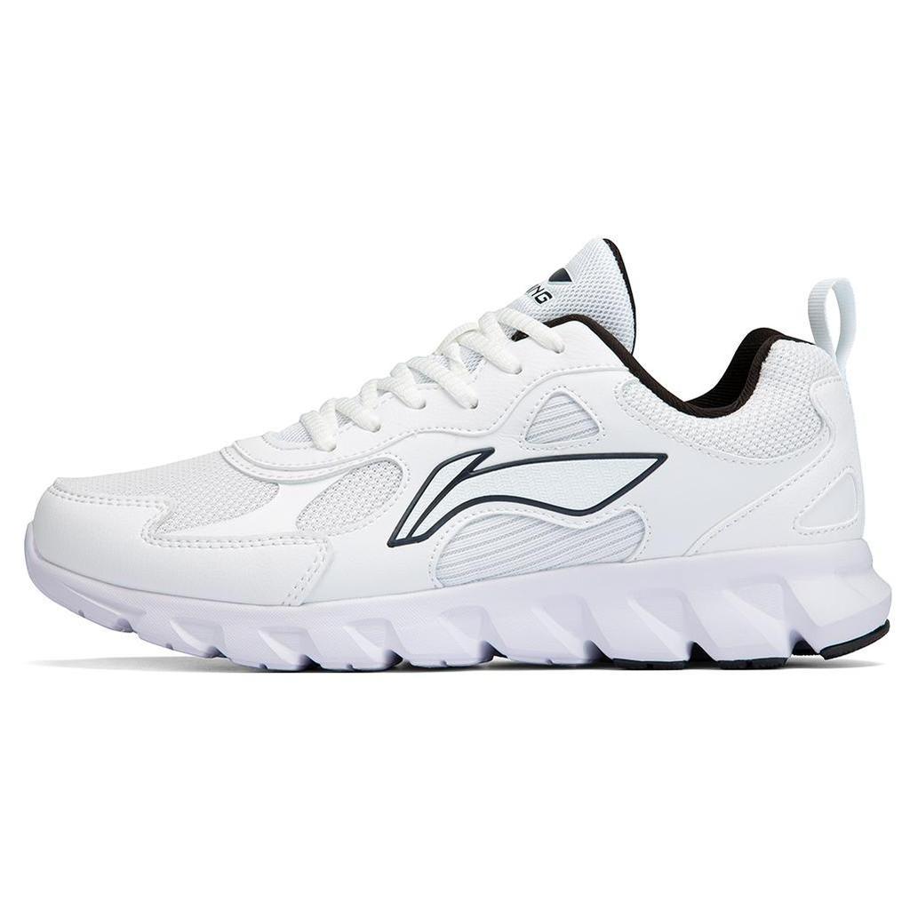 Li Ning Running Collection Versatile Mesh Abrasion Resistant Breathable Low top Casual Running Shoes Men's White Black ARSR059-5