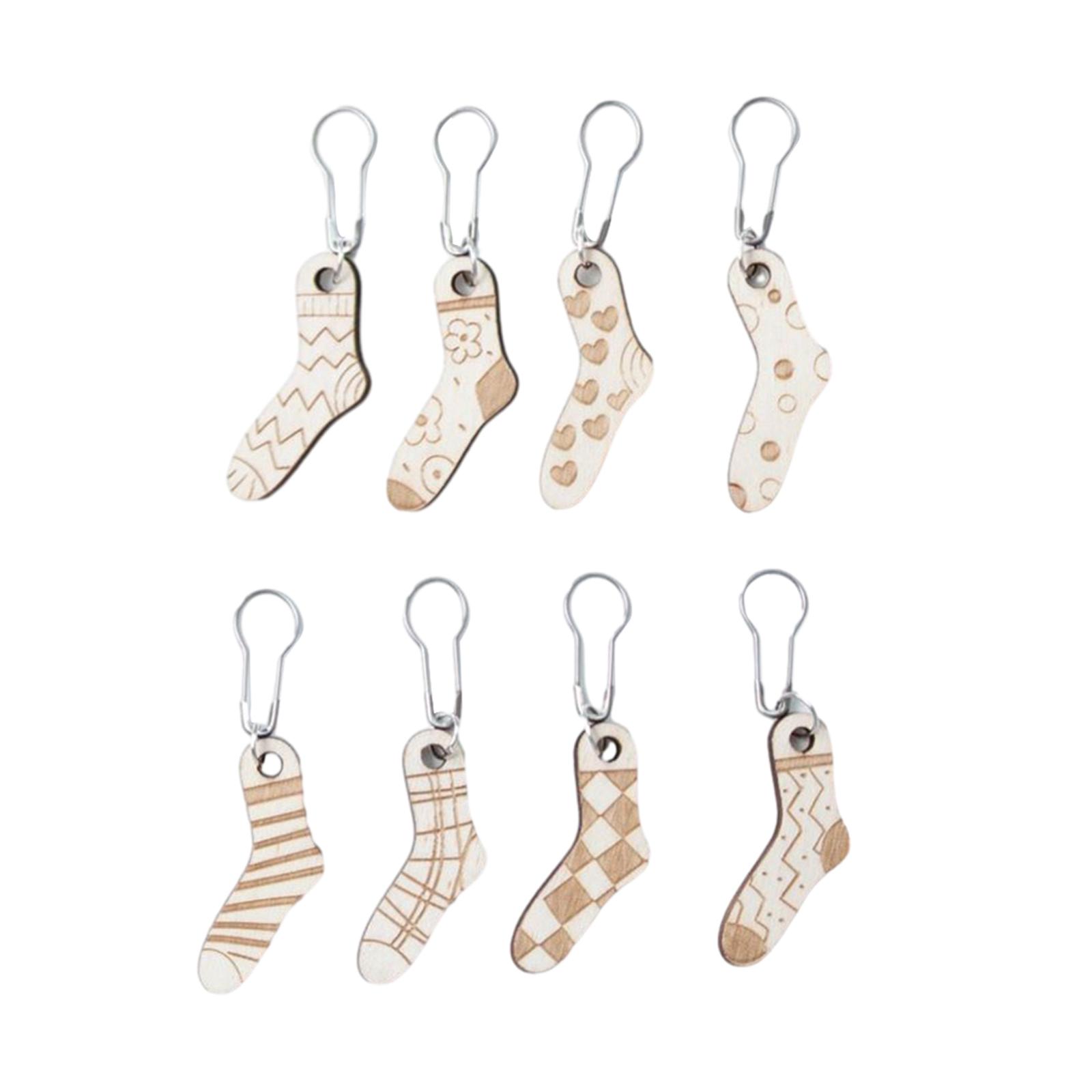 Wood Knitting Stitch Marker Sewing Markers Round Smooth Crochet Markers Portable for Knitting Weaving Sewing Crochet Accessories