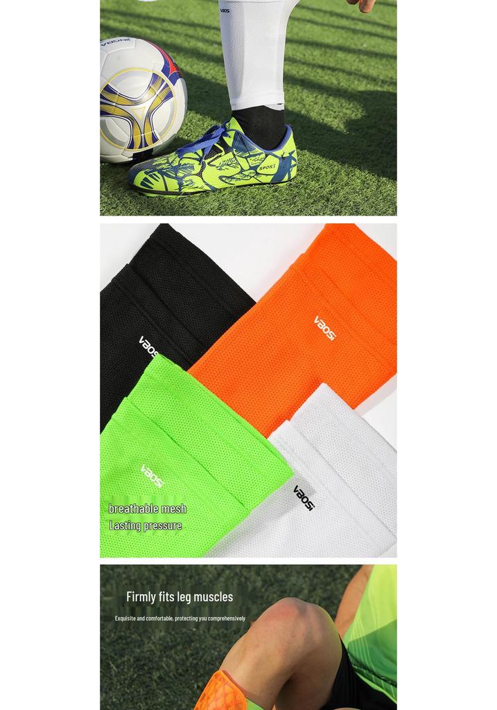 VBOSI Non-Slip Breathable Football Shin Guard Socks for Outdoor Sports