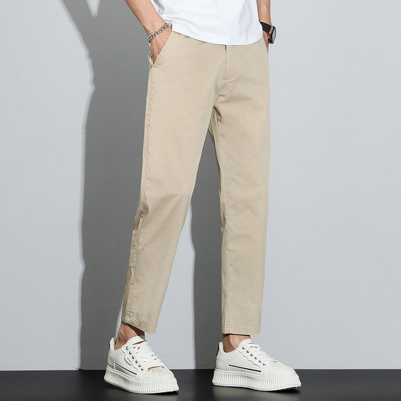 Casual Pants for Boys In Summer New Solid Color Pants for Men's Cropped Pants for Spring and Summer Thin Style and Versatile