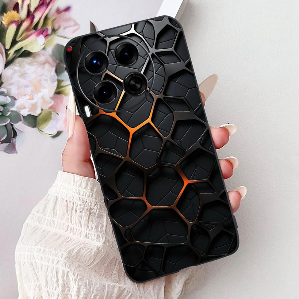 Black For Tecno Camon 30 CL6 CL6k Phone Case For Techno Camon 30 5G CL7 Cover Luxury Fashion Funny Cute Funny Painted Soft TPU