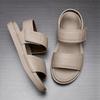 2025 Men's Breathable Genuine Leather Sandals: Soft Sole, Anti-Slip, Outdoor Beach & Sport Footwear