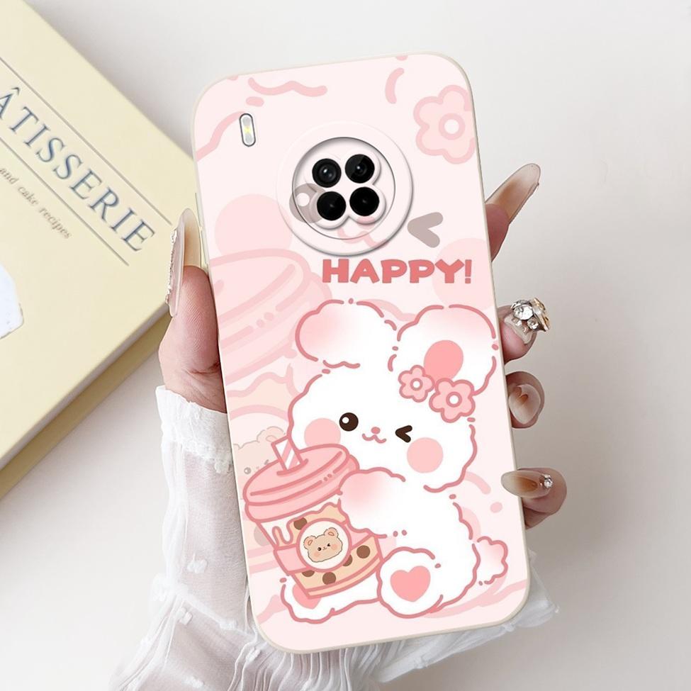 For Huawei Y9a Case Fashion Cute Cartoon Luxury Flowers Silicone Back Cover For Huawei Y9a Phone Case Shockproof Bumper FRL-L22