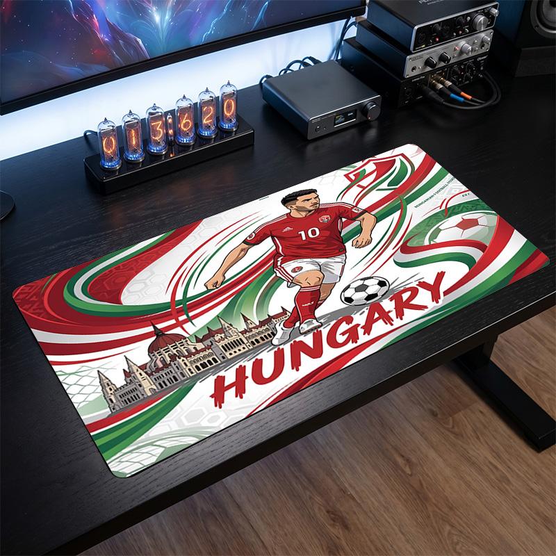 Hungary Football Crest Mouse Pad, Extended Non Slip Rubber Desk Mat for Gaming Office Laptop Fan Gift