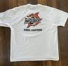 Herren Muskelstrand T-Shirt Weiß Spell-Out 2XL Strand Arnold Eisen Gewinne Bodybuild