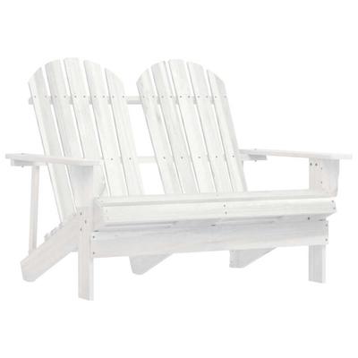 Vidaxl 2-Seater Adirondack Garden Chair, Fir, White