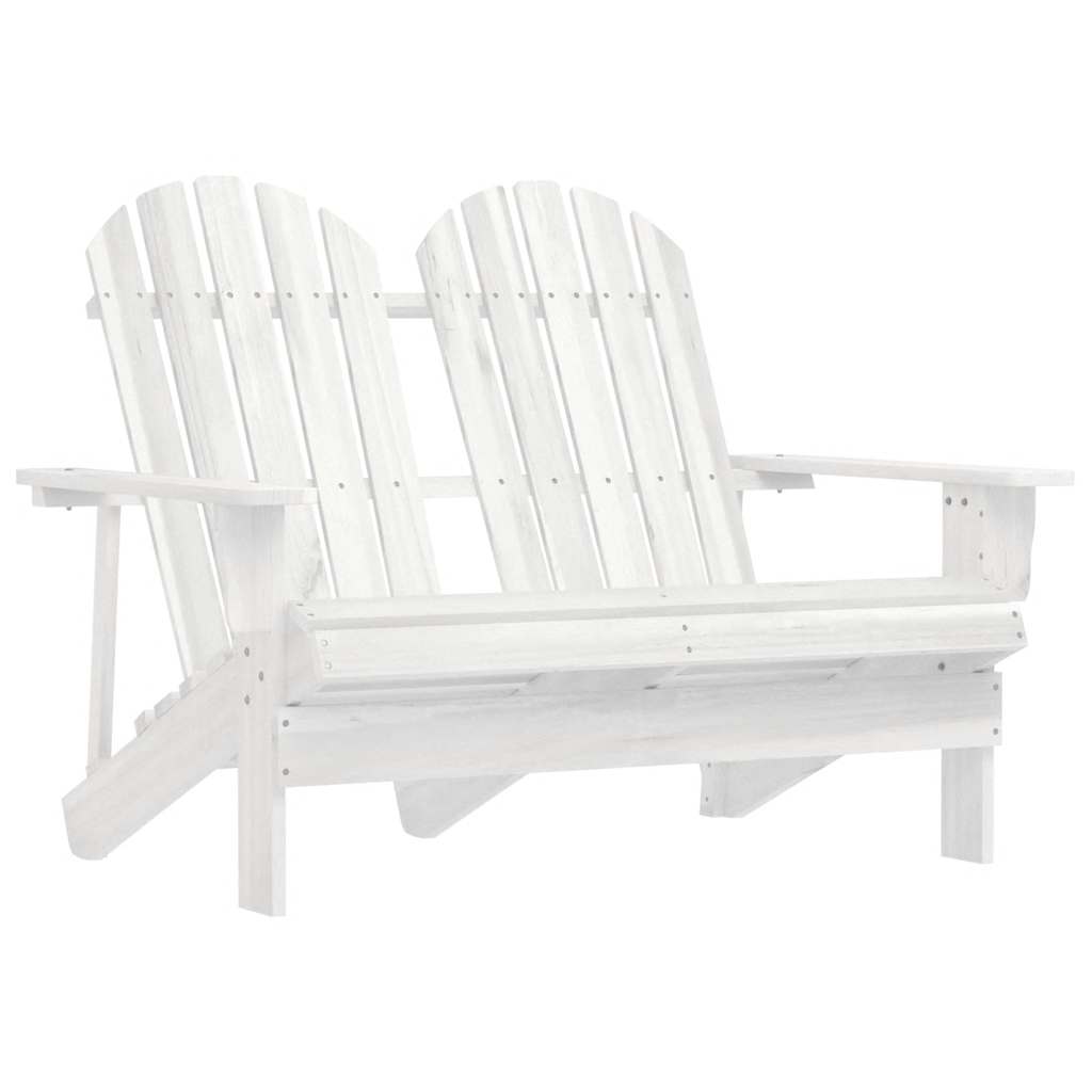Vidaxl 2-Seater Adirondack Garden Chair, Fir, White