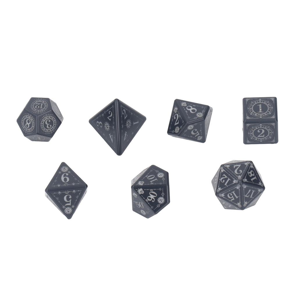 7PCS Leuchtende Würfelset mit Ladebox USB Wiederaufladbar Warmes Licht Elektronische LED Polyedrische Würfel