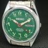 VINTAGE REFURBISHED SEIKO AUTOMATIC 6309A JAPAN MENS GREEN DIAL WATCH A442716-1