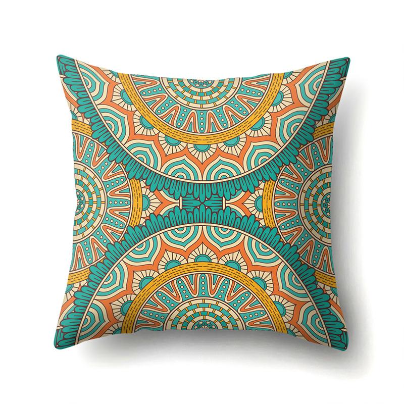 Retro Nostalgic Bohemian Ethnic Style Polyester Pillowcase Car Decoration Home Printed Pillowcase